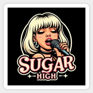 Nostalgic 90s Movie Song Sugar High Tee Sticker
